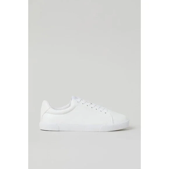 H&M white faux leather fashion sneakers - Picture 2 of 13